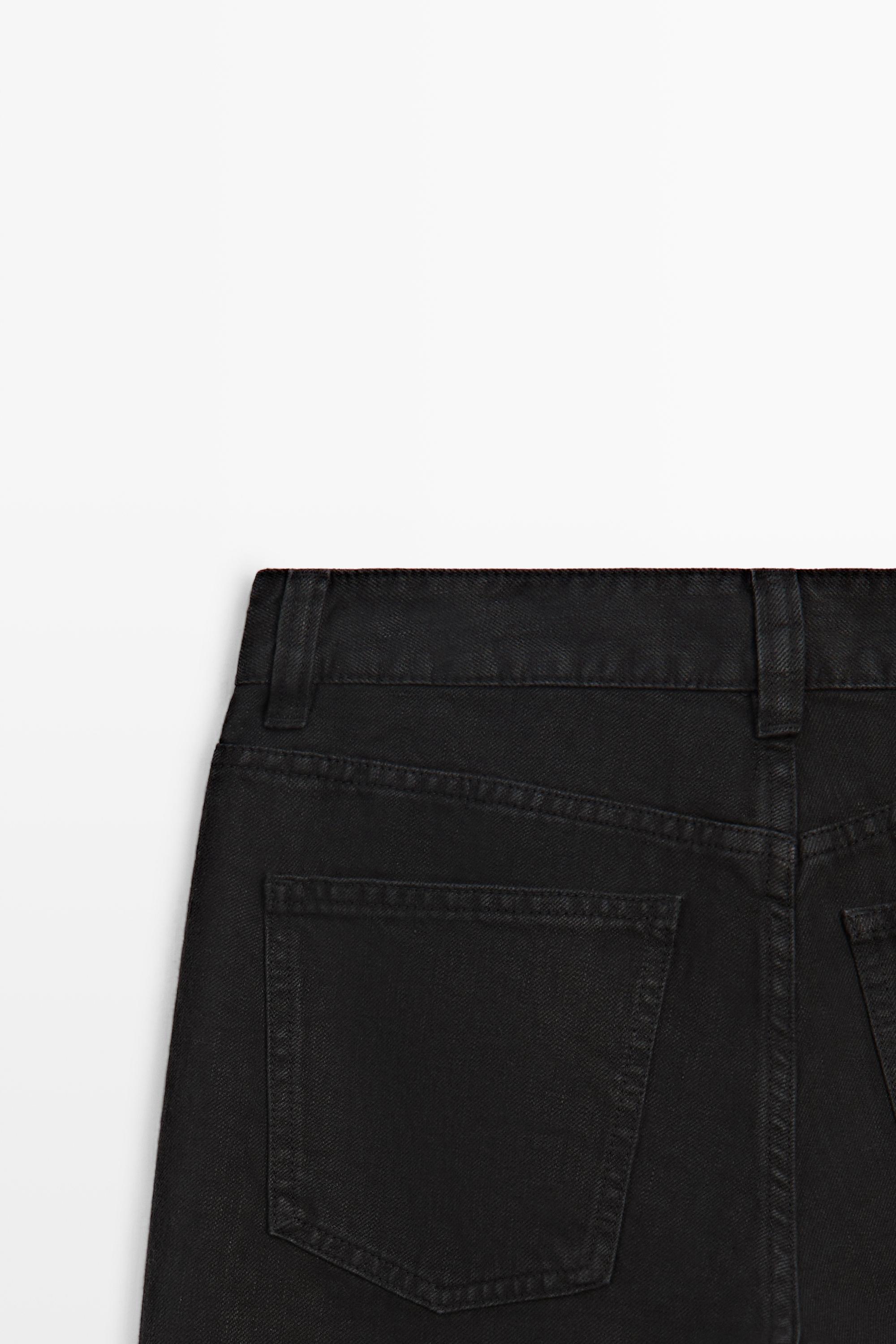Low-rise cropped straight-leg jeans